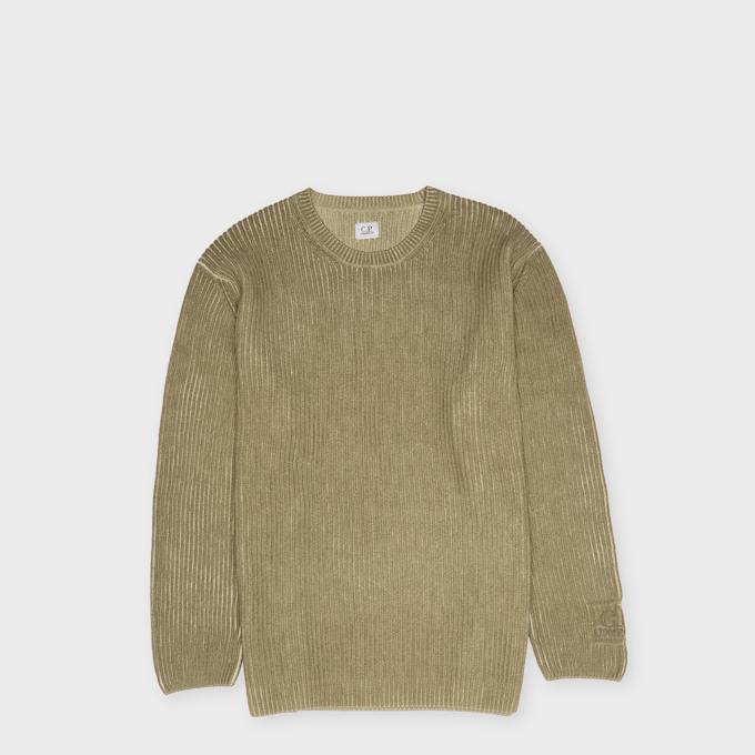 C. P. Company Knitwear Crew Neck In Cotton Chenille Beige 106827 1