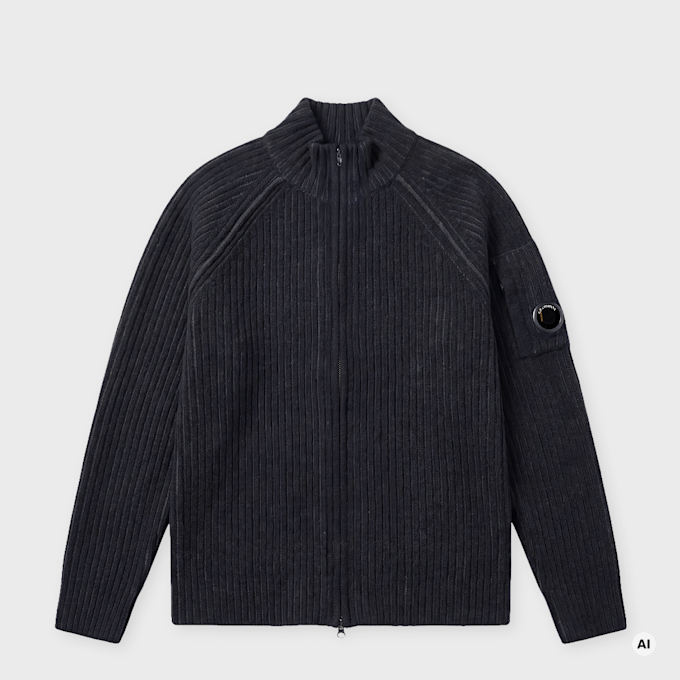 C. P. Company Knitwear Cardigan In Fleece Knit blue 106829 1