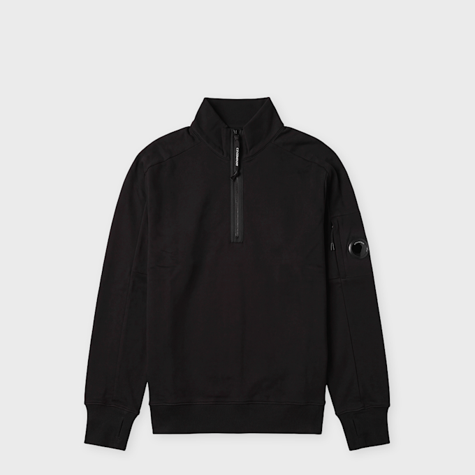 C. P. Company Diagonal Raised Fleece Half Zip Lens Sweater black Undefinierte Farbe 106831 1