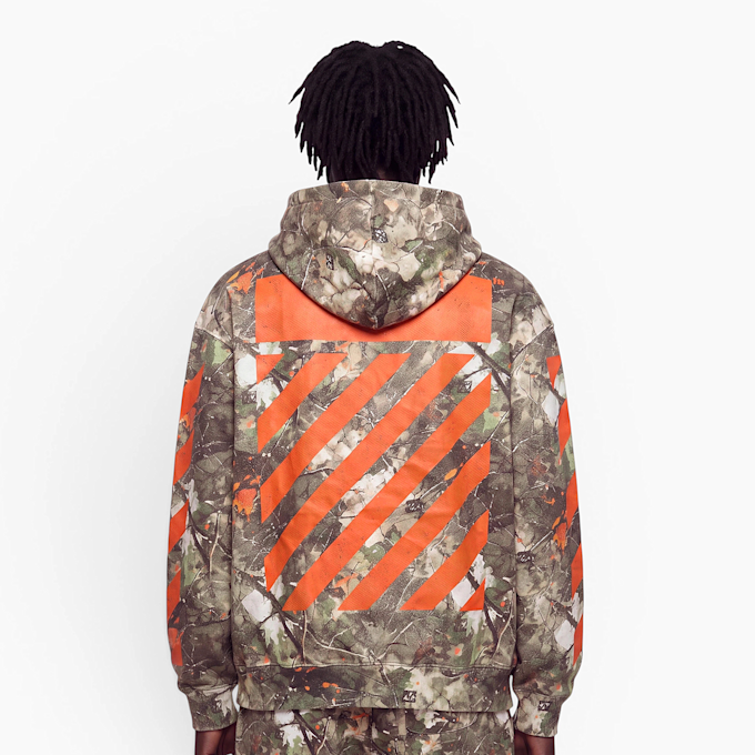 L/AB c/o Off-White Camo Printed Diag Hoodie camouflage 107250 3