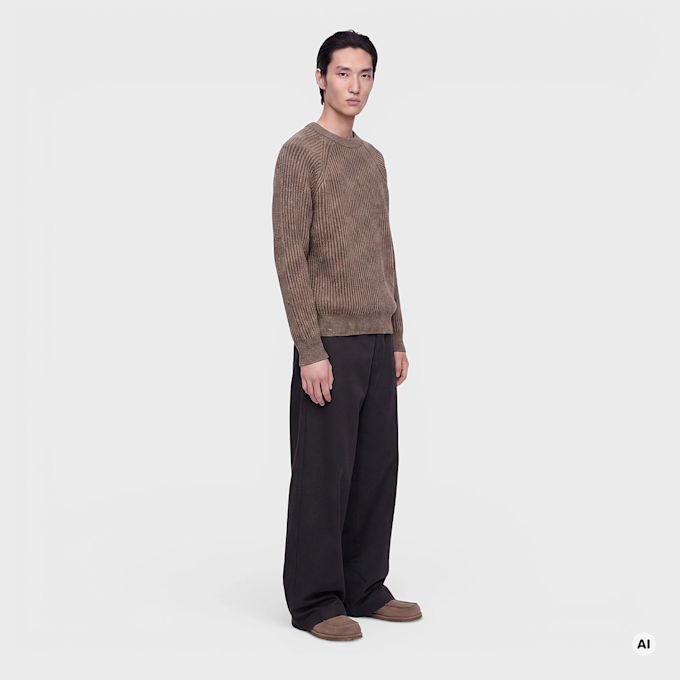 Wood Wood Sylvester Crew Neck braun 125985 2