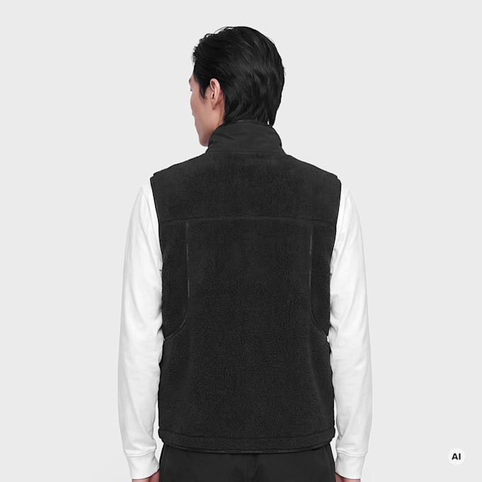 Pas Normal Studios Off-Race Pile Fleece Vest zwart 139190 3