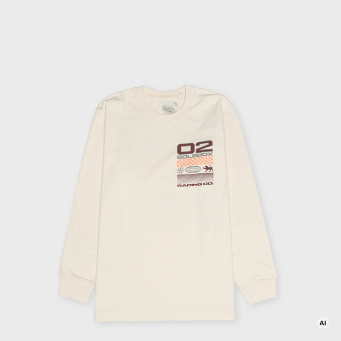 solebox Racing Longsleeve Typo Beige 140570 1