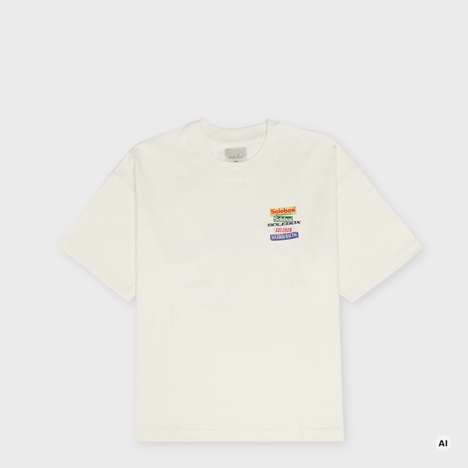 solebox Racing Tee Sticker beige 140572 1