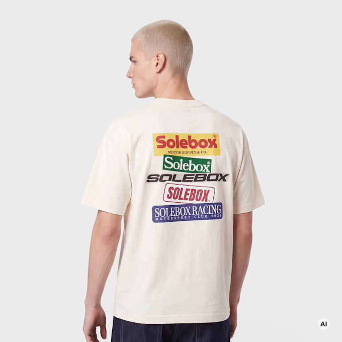 solebox Racing Tee Sticker beige 140572 3