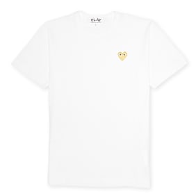 Comme des Garcons Play Gold Heart T-Shirt weiß