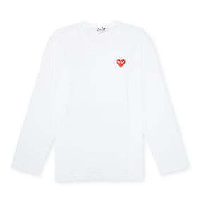 Comme des Garcons Play Red Heart Longsleeve white
