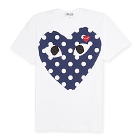 Comme des Garcons Play Play Polka Dot T-Shirt white