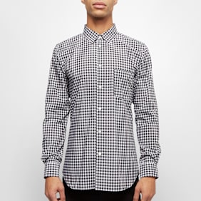 Comme des Garcons Shirt Forever Yarn Dyed Cotton Gingham Shirt black