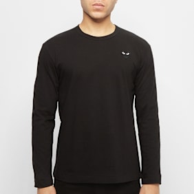 Comme des Garcons Play Play Black Heart Long Sleeve T-Shirt zwart