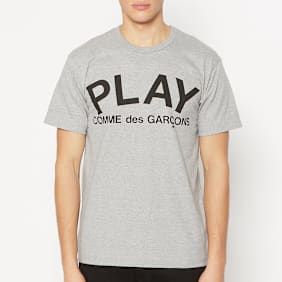 Comme des Garcons Play Play Logo T-Shirt grijs