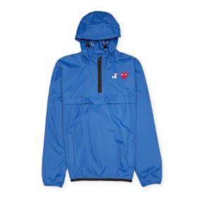 Comme des Garcons Play K-Way Hoodie Half Zip blauw