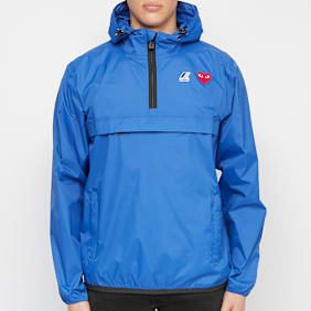 Comme des Garcons Play K-Way Hoodie Half Zip blauw