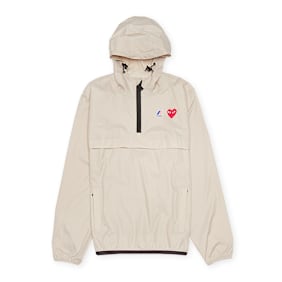 Comme des Garcons Play K-Way Hoodie Half Zip beige