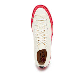 Comme des Garcons Play Red Sole Chuck Taylor 70 Hi Top beige