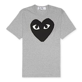 Comme des Garcons Play Mens T-Shirt Short Sleeve Knit grijs