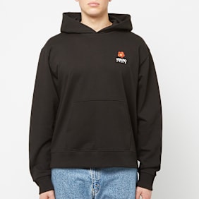 Kenzo Hooded Knitted Cotton Pullover schwarz
