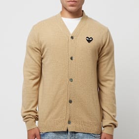 Comme des Garcons Play Play Cardigan Black Heart beige