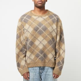 Neighborhood Argyle Pattern Mohair Sweater braun