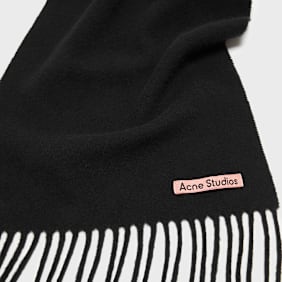 Acne Studios Fringe Wool Scarf black