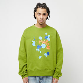 Marni Sport-Sweatshirt mit Colorblock-Streifen grün