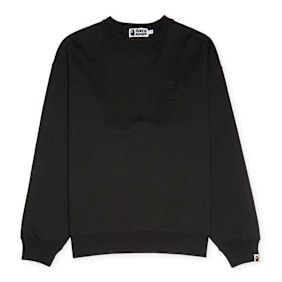 A Bathing Ape Ink Camo Ape Head Badge Crewneck schwarz