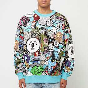 A Bathing Ape Comic Art Crewneck multicolor