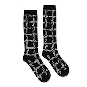 J. W. Anderson Logo Grid Long Socks schwarz