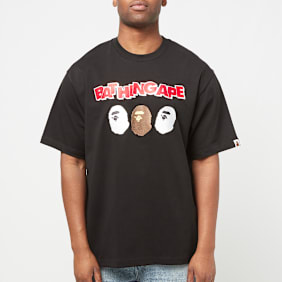 A Bathing Ape Triple Ape Head Tee zwart