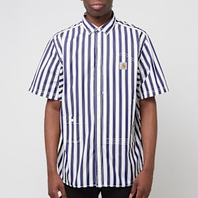 Junya Watanabe MAN x Carhartt WIP Striped Short Sleeve Shirt blauw
