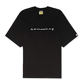 A Bathing Ape Hand Drawn Logo Relaxed Fit Tee black