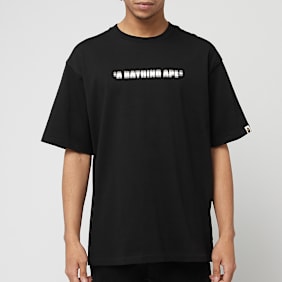 A Bathing Ape Pixal Logo Relaxed Fit Tee zwart