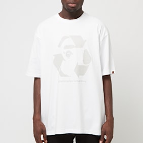 A Bathing Ape Recycle Motif Relaxed Fit Tee white