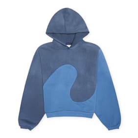ERL Unisex Classic Swirl Hoodie Knit blue