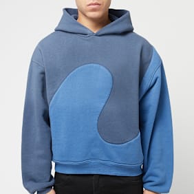ERL Unisex Classic Swirl Hoodie Knit blau