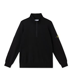 Stone Island Longsleeve Poloshirt schwarz