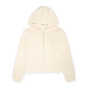 ERL Varsity Zip-Up Hoodie Knit cream beige
