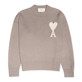 AMI PARIS Ami De Coeur Sweater beige