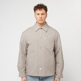 AMI PARIS Padded Ami De Coeur Overshirt grau