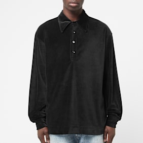 Needles Pullover Shirt Velour Jersey schwarz