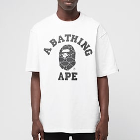 A Bathing Ape College Monogram College Relaxed Fit Tee white