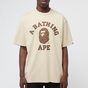 A Bathing Ape College Monogram College Relaxed Fit Tee beige beige