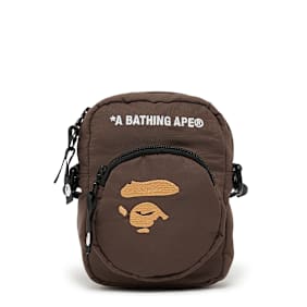 A Bathing Ape Ape Head Mini Bag braun