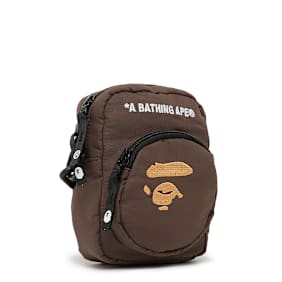 A Bathing Ape Ape Head Mini Bag braun