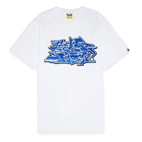A Bathing Ape Asnka Kanji Graffiti Logo Tee wit