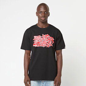 A Bathing Ape Asnka Kanji Graffiti Logo Tee zwart