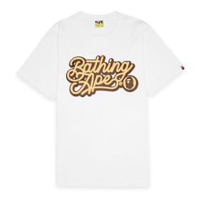 A Bathing Ape Bathing Ape Script Logo Tee white