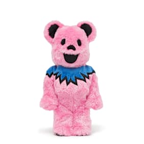 Medicom x Grateful Dead Bearbrick Dancing Bear Costume 400% light pink