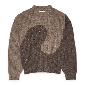 ERL Unisex Swirl Wool Crewneck Knit braun