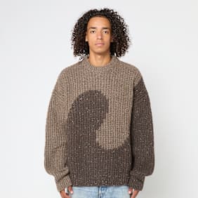 ERL Unisex Swirl Wool Crewneck Knit braun